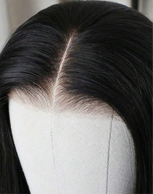 Straight Glueless Human Blend Wig
